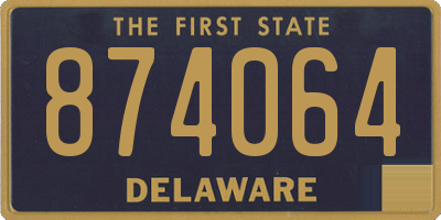 DE license plate 874064