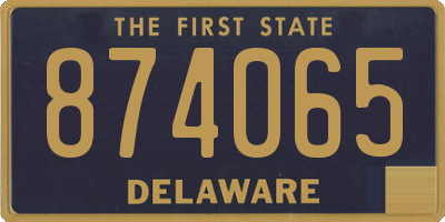 DE license plate 874065