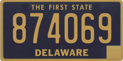 DE license plate 874069