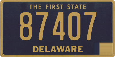 DE license plate 87407