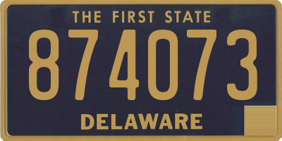 DE license plate 874073