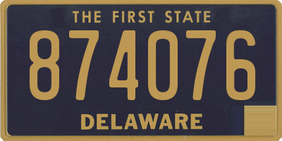 DE license plate 874076
