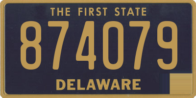 DE license plate 874079