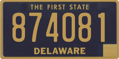 DE license plate 874081