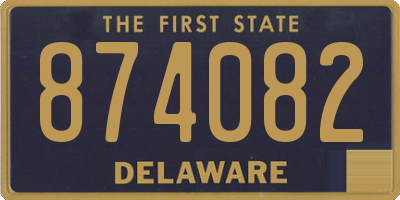 DE license plate 874082