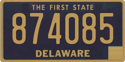 DE license plate 874085