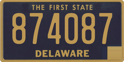 DE license plate 874087