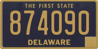 DE license plate 874090