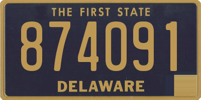 DE license plate 874091