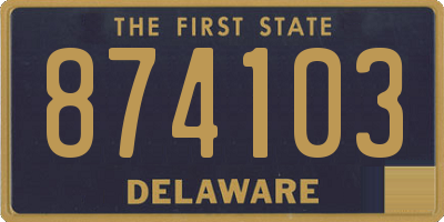 DE license plate 874103
