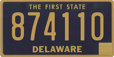 DE license plate 874110