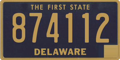DE license plate 874112