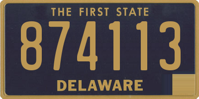 DE license plate 874113