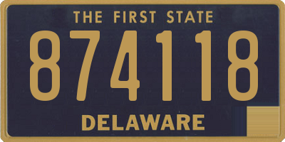 DE license plate 874118