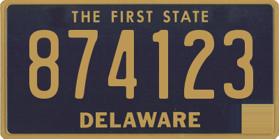 DE license plate 874123