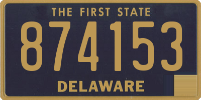 DE license plate 874153