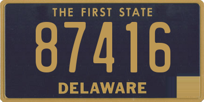 DE license plate 87416