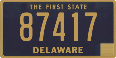 DE license plate 87417