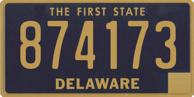 DE license plate 874173