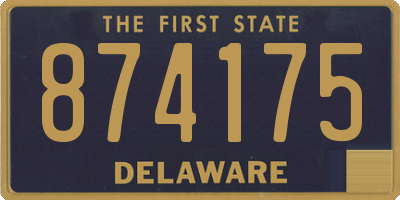 DE license plate 874175