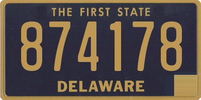 DE license plate 874178