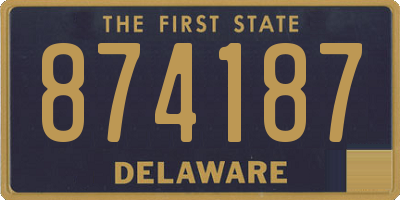 DE license plate 874187