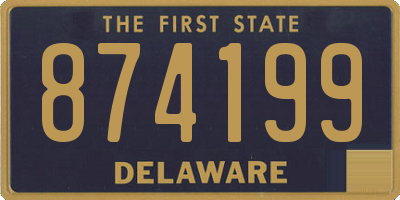 DE license plate 874199