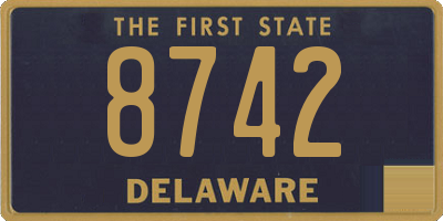 DE license plate 8742