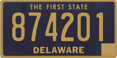 DE license plate 874201