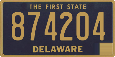 DE license plate 874204