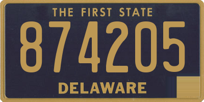 DE license plate 874205