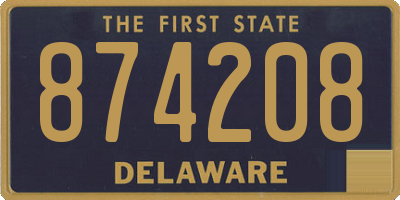 DE license plate 874208