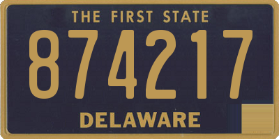 DE license plate 874217