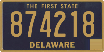DE license plate 874218