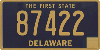 DE license plate 87422
