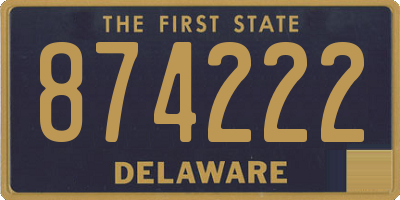 DE license plate 874222