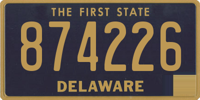 DE license plate 874226