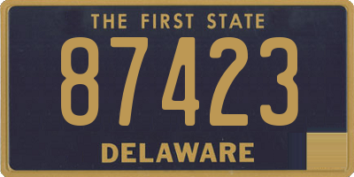 DE license plate 87423