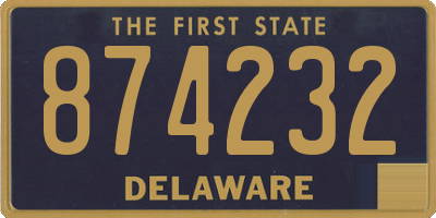 DE license plate 874232