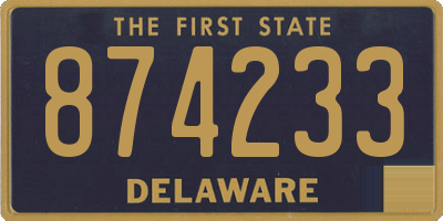 DE license plate 874233