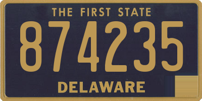 DE license plate 874235