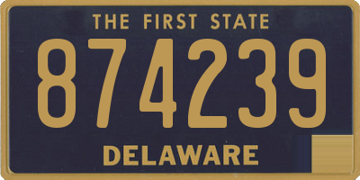 DE license plate 874239