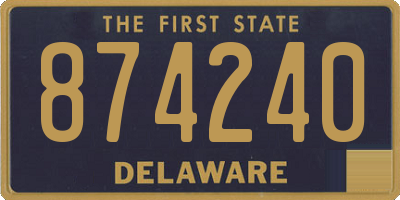 DE license plate 874240