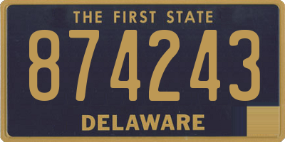 DE license plate 874243