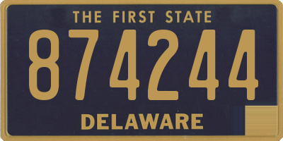 DE license plate 874244