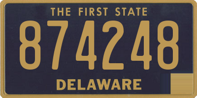 DE license plate 874248