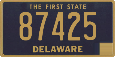 DE license plate 87425