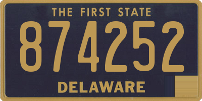 DE license plate 874252