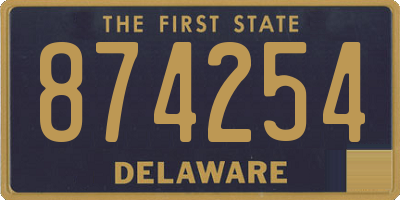 DE license plate 874254