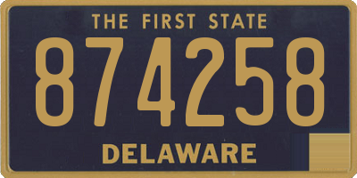 DE license plate 874258